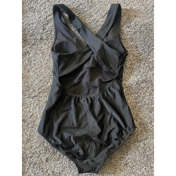 Albion L Swimsuit Shell Shock Black V Neck Bathing Suit - Picture 8 of 8
